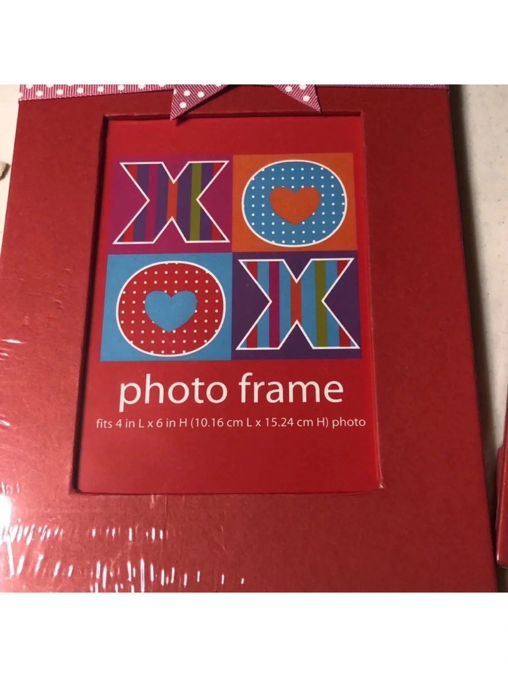 NWT XOXO RED 4 x 6 PHOTO FRAMES LOT OF 2